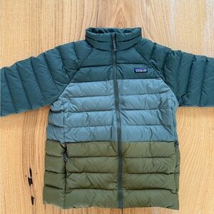 Kids Green Patagonia Down Sweater Jacket